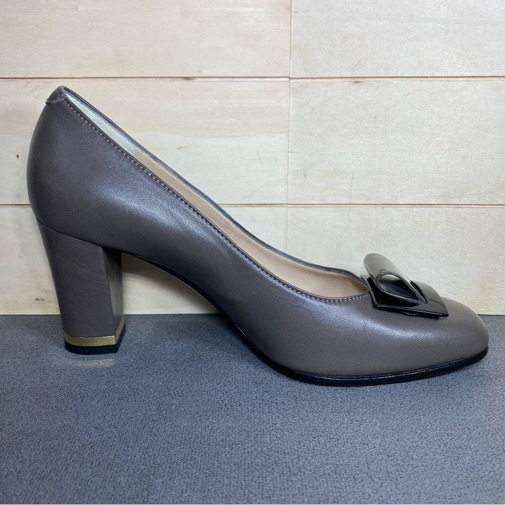Donna Laura Venezia Pumps Heels Taupe Italian Leather Women's Size 7 Shoes EU37 - Picture 3 of 11